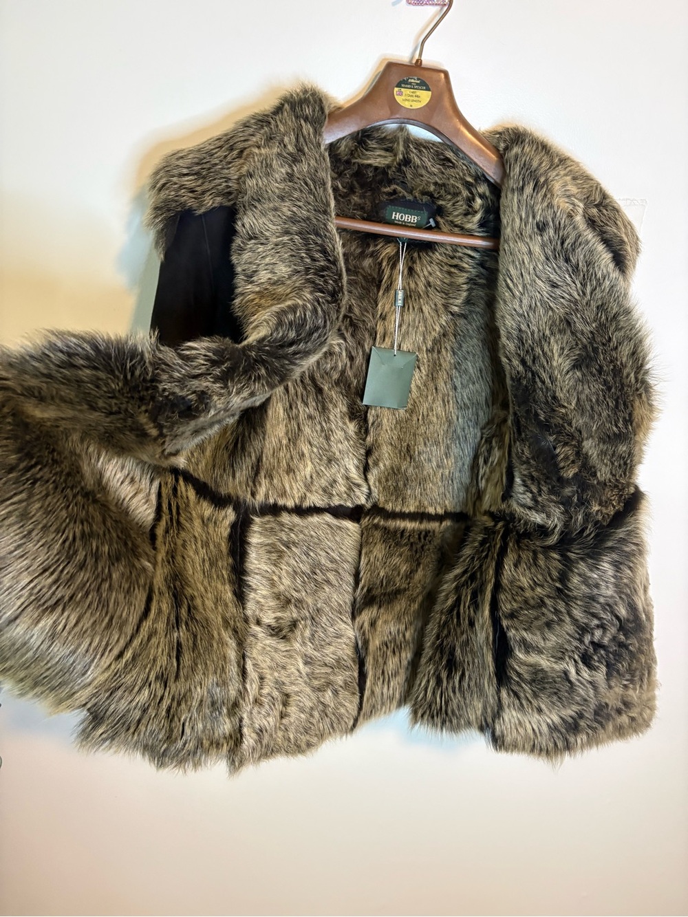 Luxurious Sheepskin Mob Wife Coat by Hobbs London - Size 10 - Picture 3 of 5
